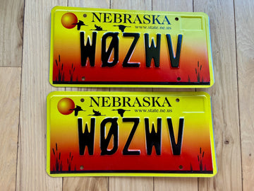 Pair of 2005 Nebraska Amateur Radio License Plates