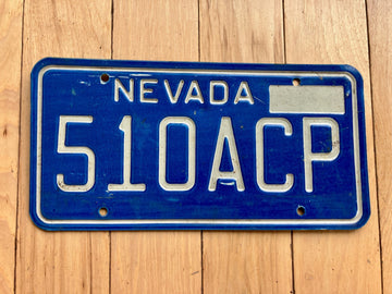 1980s Nevada License Plate