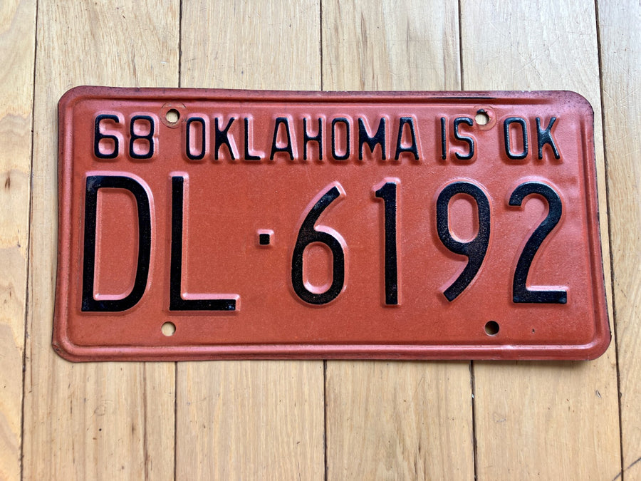 1968 Oklahoma License Plate
