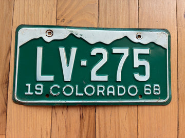 1968 Colorado License Plate