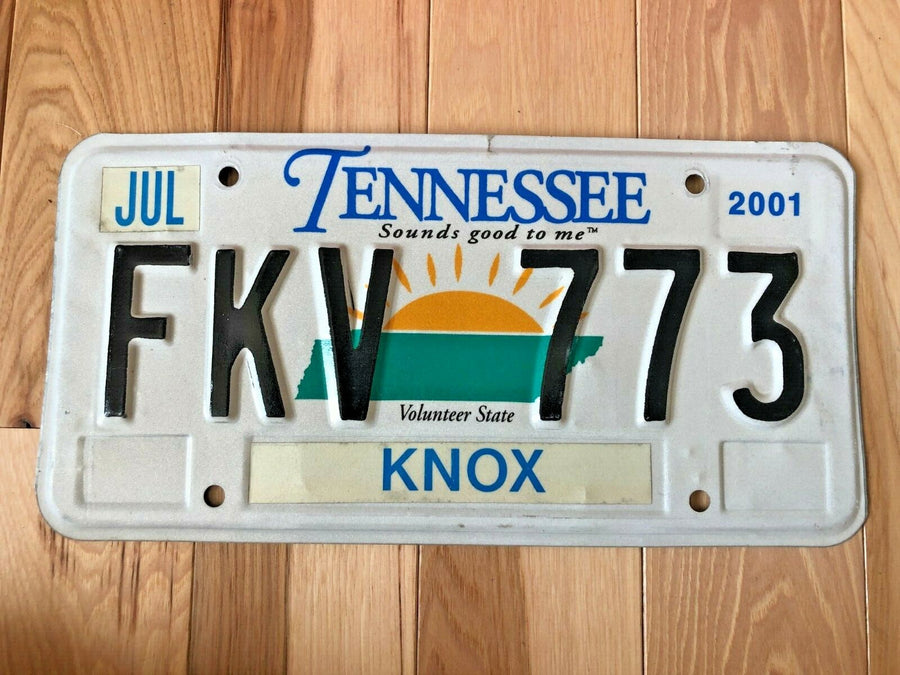 2001 Tennessee License Plate