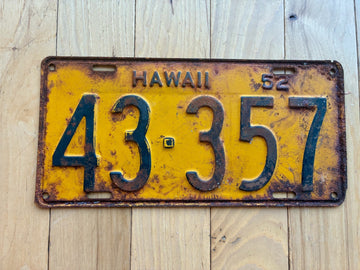 1952 Hawaii Truck License Plate