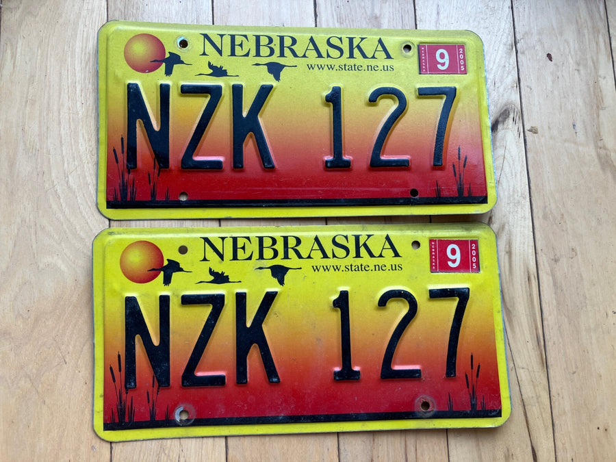 Pair Of 2005 Nebraska License Plates