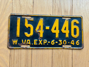 1946 West Virginia License Plate