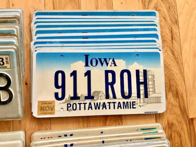 Bulk Lot of 100 License Plates- 10 of Each State in Craft Condition
