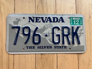 1996 Nevada License Plate
