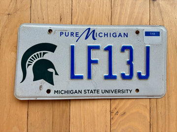 2014 Base Michigan State University License Plate
