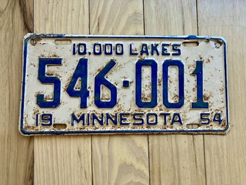 1954 Minnesota License Plate