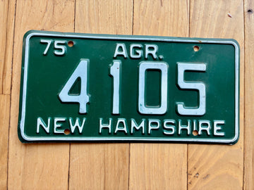 1975 New Hampshire Agriculture License Plate