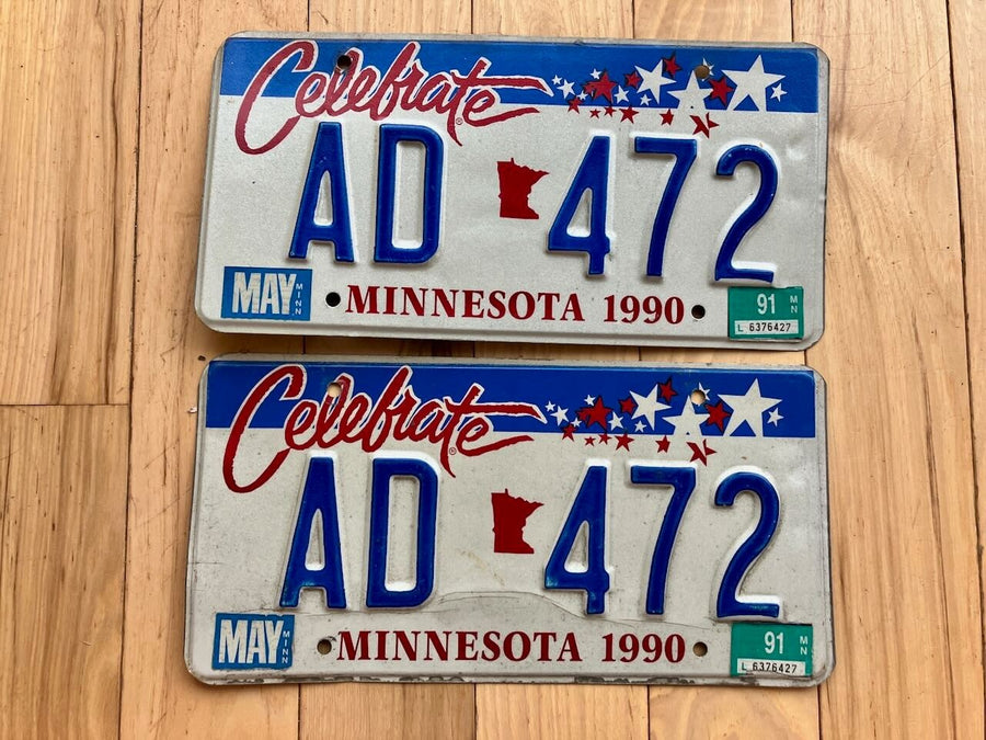 Pair of 1991 Minnesota License Plates