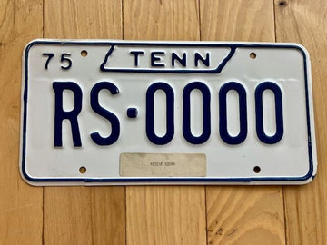 1975 Tennessee Rescue Squad Sample License Plate