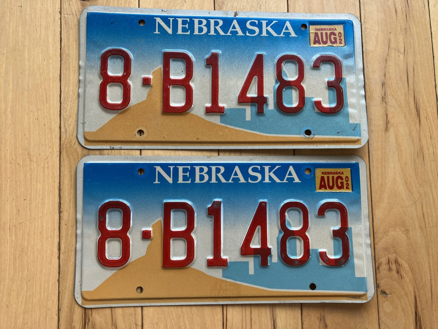 Pair Of 2002 Nebraska License Plates