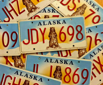 Single Alaska Bear License Plate