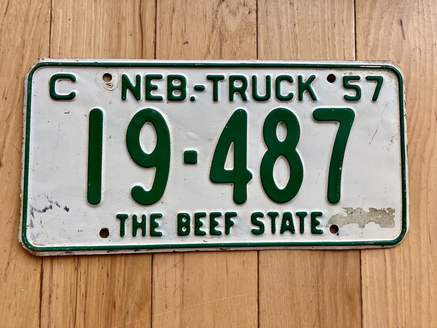1957 Nebraska Truck License Plate