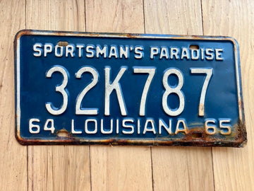 1964/ 1965 Louisiana License Plate