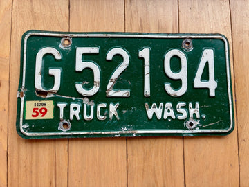 1959 Washington State Truck License Plate -Check With DOL First For YOM