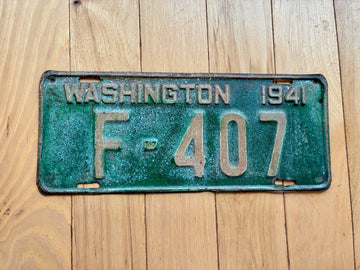 1941 Washington State License Plate