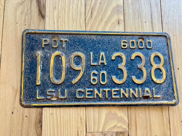 1960 Louisiana License Plate