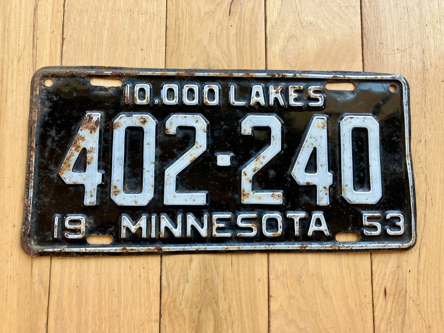 1953 Minnesota License Plate