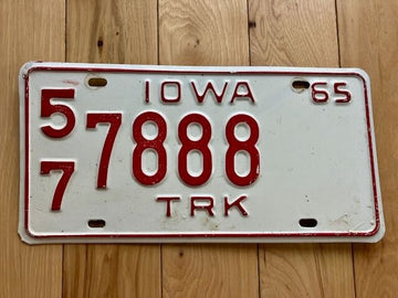 1965 Iowa Truck License Plate