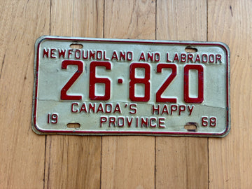 1968 Newfoundland and Labrador License Plate