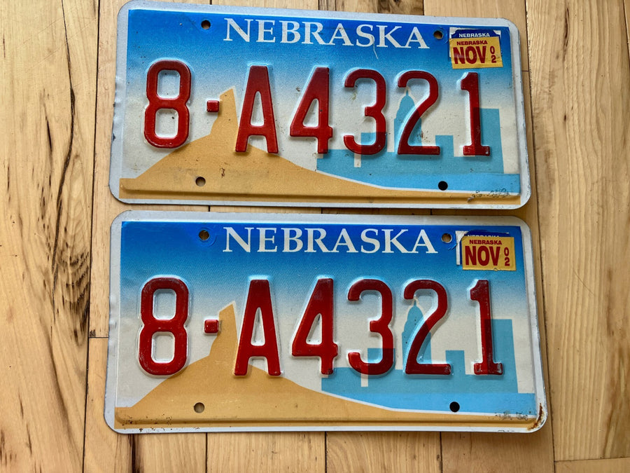 Pair of 2002 Nebraska License Plates