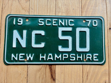 1970 New Hampshire License Plate
