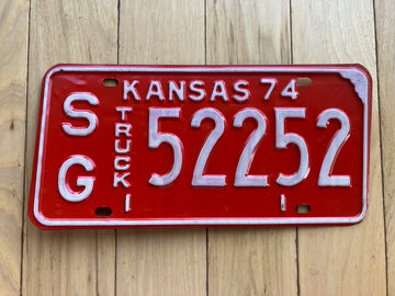 1974 Kansas Truck License Plate