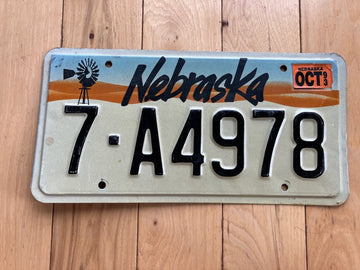 1993 Nebraska License Plate
