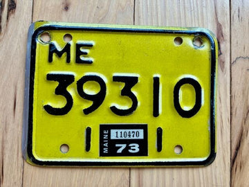 1973 Maine Motorcycle License Plate