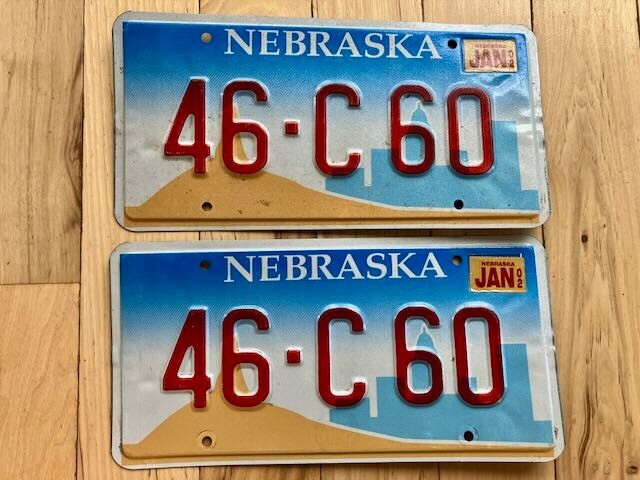 Pair of 2002 Nebraska License Plates
