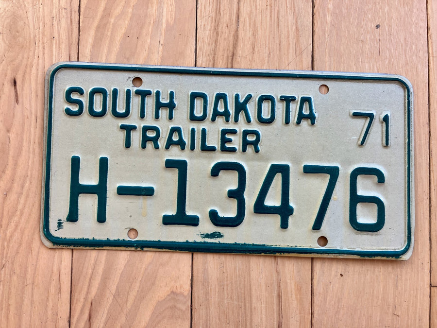 1971 South Dakota Trailer License Plate