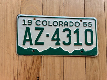 1965 Colorado License Plate