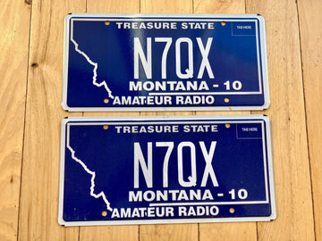 Pair of 2010 Montana Amateur Radio License Plates