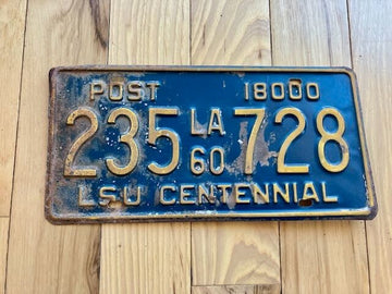 1960 Louisiana License Plate