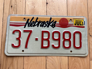 1990 Nebraska License Plate