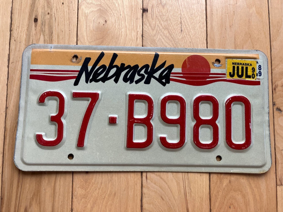 1990 Nebraska License Plate