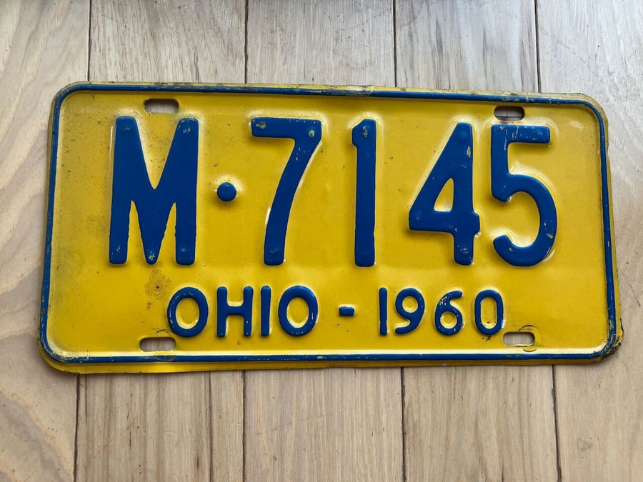 1960 Ohio License Plate