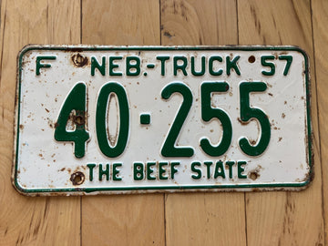 1957 Nebraska Farm Truck License Plate