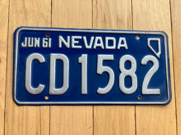 1961 Nevada License Plate