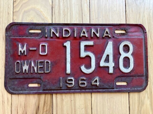 1964 Indiana Municipal Owned License plate
