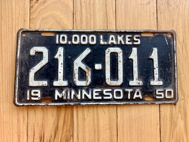 1950 Minnesota License Plate