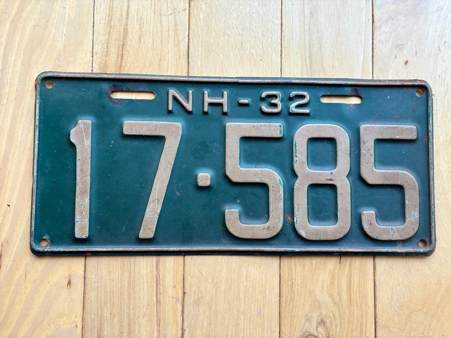 1932 New Hampshire License Plate