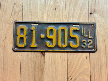 1932 Illinois License Plate