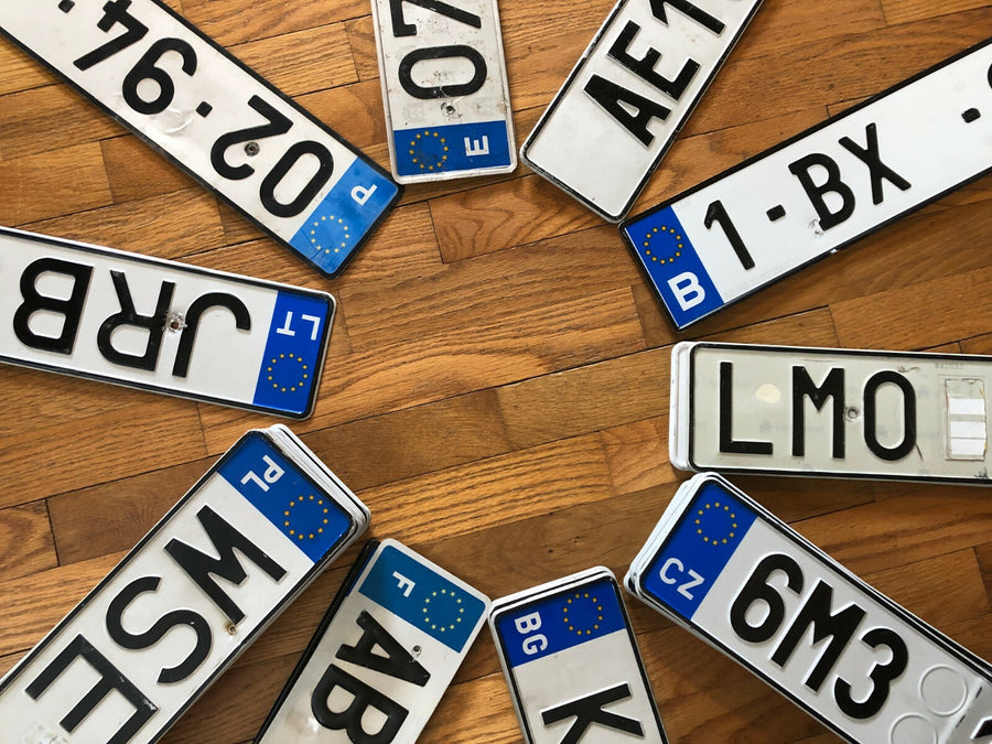 Europe/ European License Plates - Many Countries Available - Craft Condition
