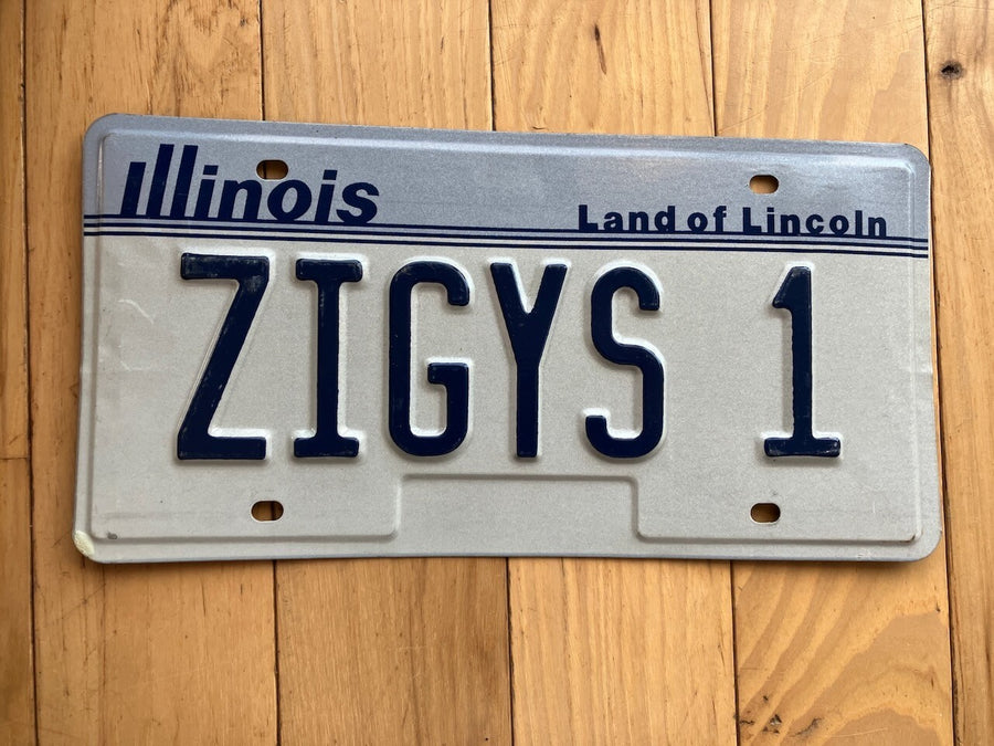 1996 Illinois Vanity License Plate - ZIGYS 1