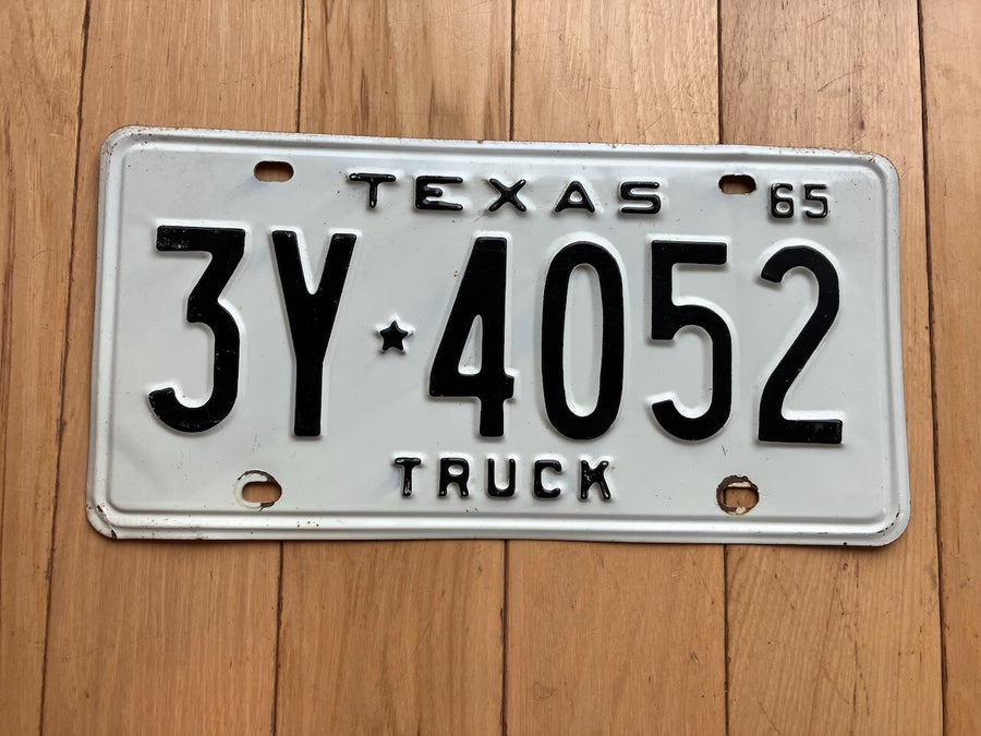1965 Texas Truck License Plate
