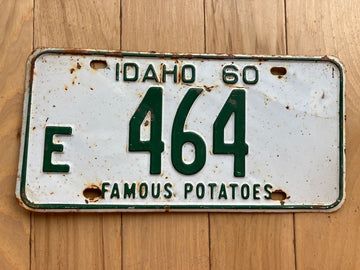 1960 Idaho License Plate - Low Number