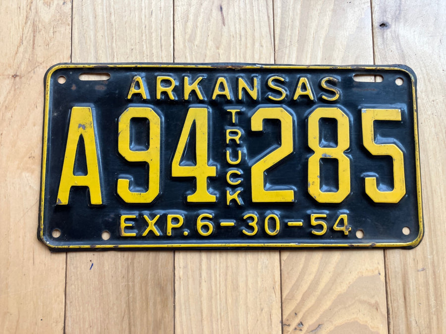 1954 Arkansas Truck License Plate