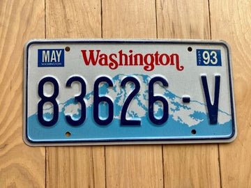 1993 Washington State Truck License Plate (Check With DOL First For YOM)